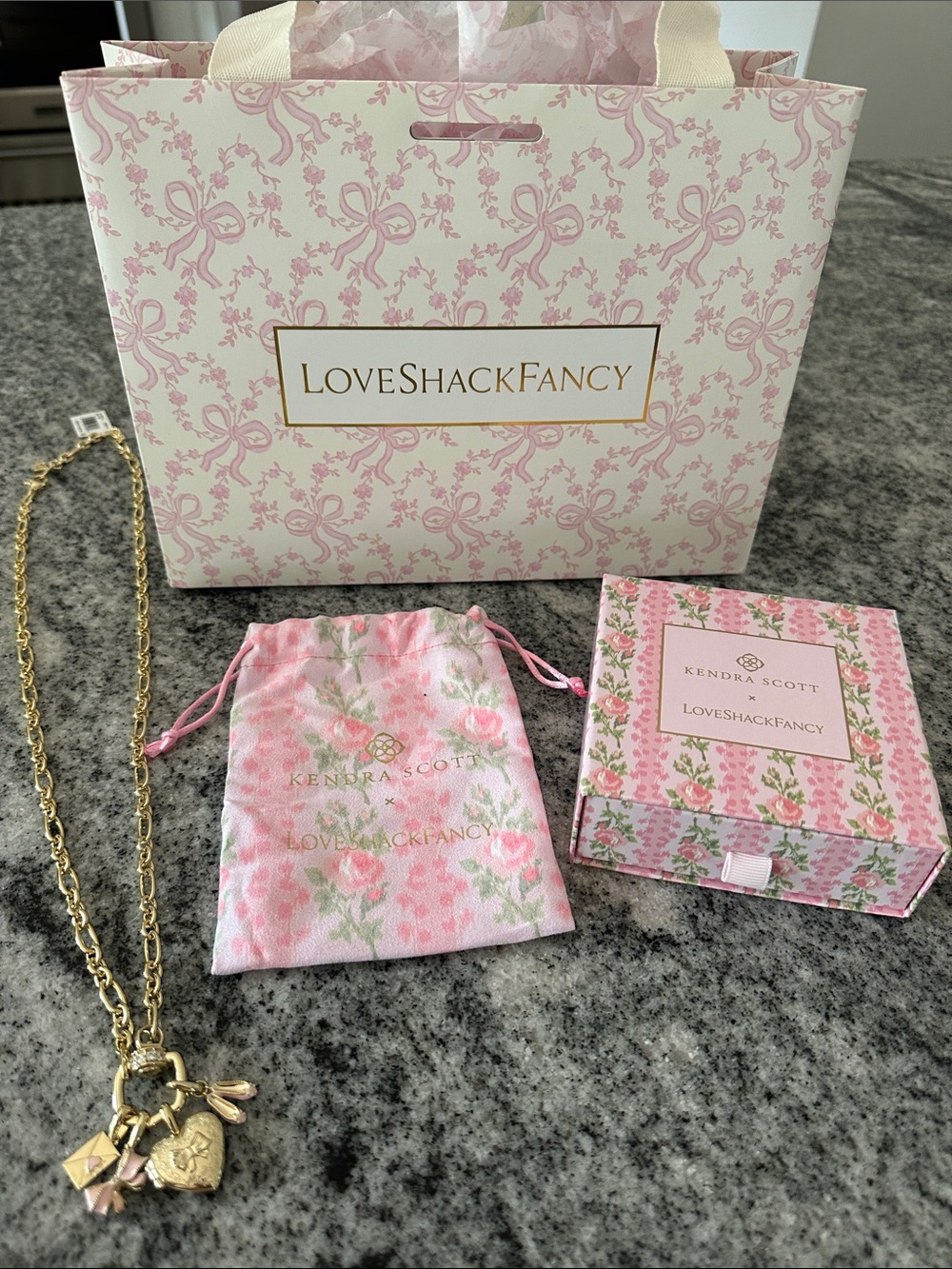 Kendra Scott x LoveShackFancy Gold Charm Necklace